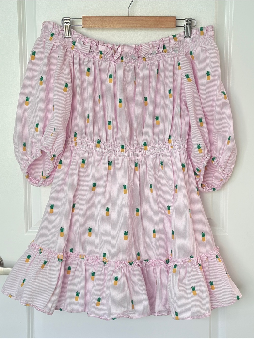 Kate Spade Pink Pineapple Off-Shoulder Dress